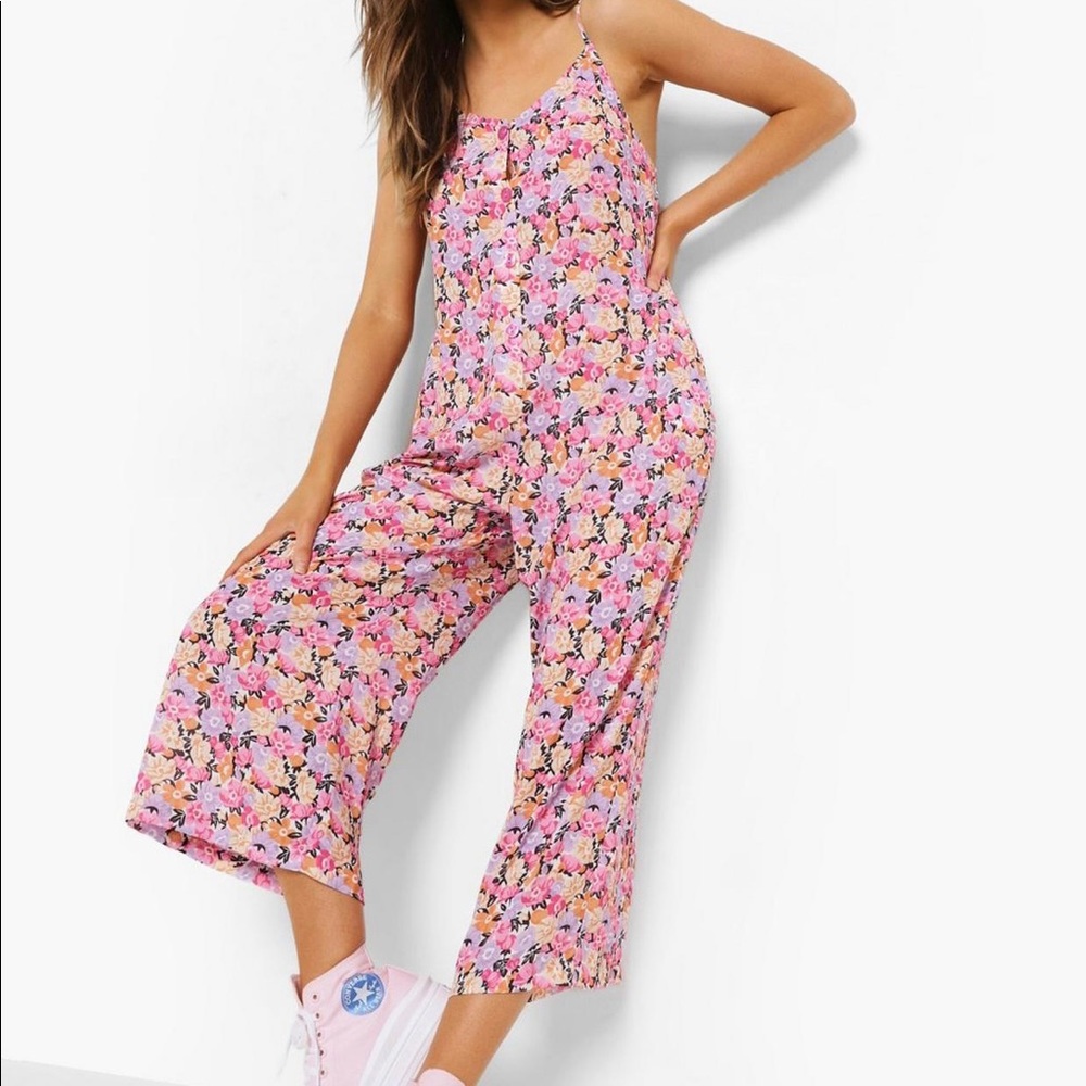 Floral boohoo culotte